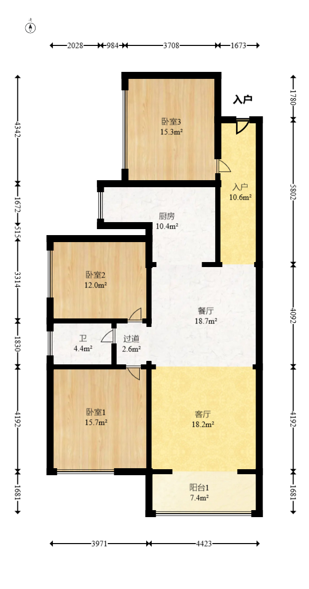润和长郡(润和紫郡二三期) 3室2厅2卫 69.8万 润和长郡(润和紫郡二三期) 3室2厅2卫 69.8万户型图