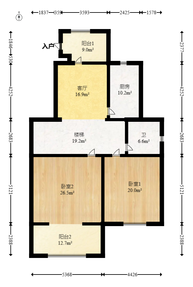 澳海澜庭  4室2厅2卫   66.80万室内图1