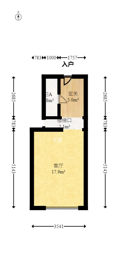 中一鲲出（鲲鹏府）  2室1厅1卫   68.00万