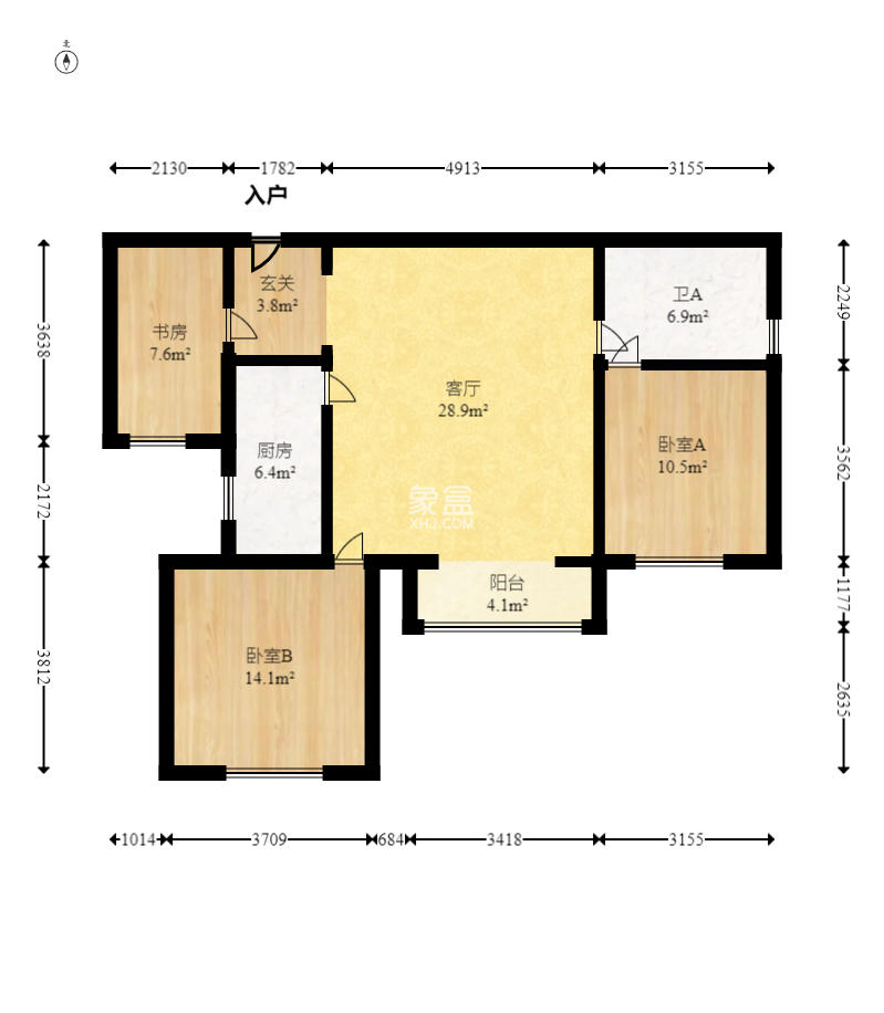 旭辉藏郡(藏郡、旭湘华府)  3室2厅1卫    233.0万 旭辉藏郡(藏郡、旭湘华府)  3室2厅1卫    233.0万户型图