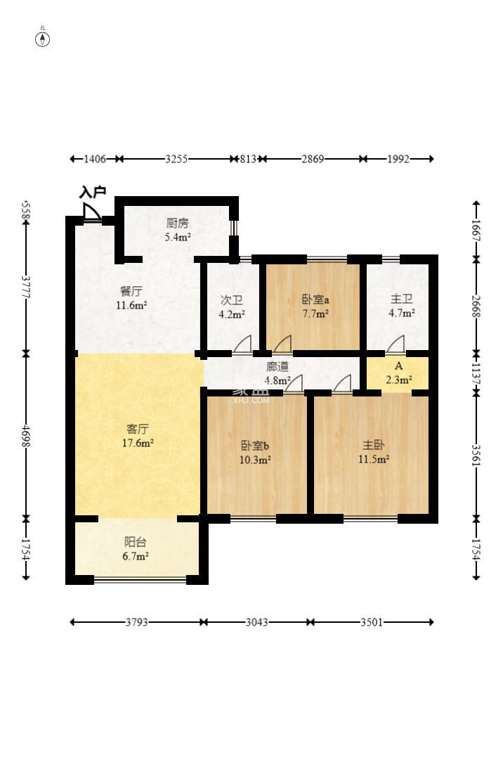 欣利梅溪左岸  3室2厅2卫    132.0万