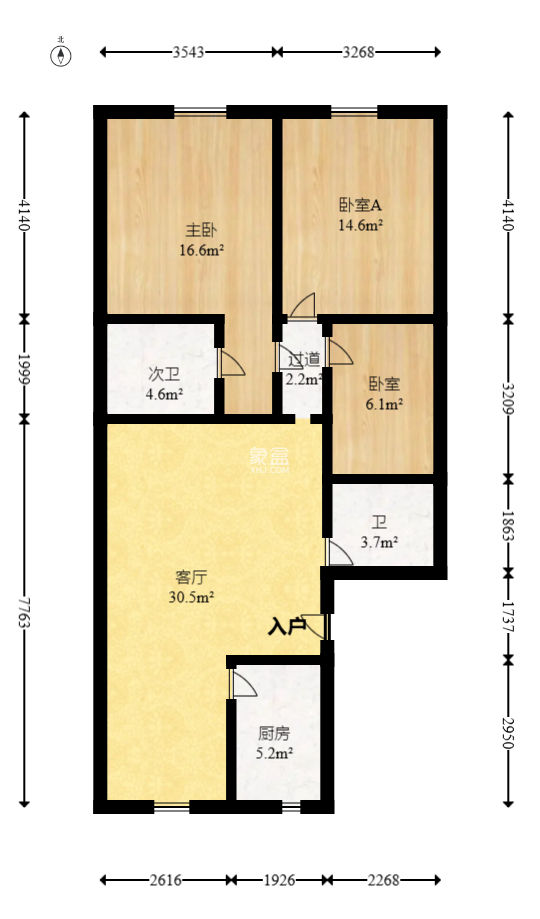 聚鑫大厦  3室2厅2卫   49.80万