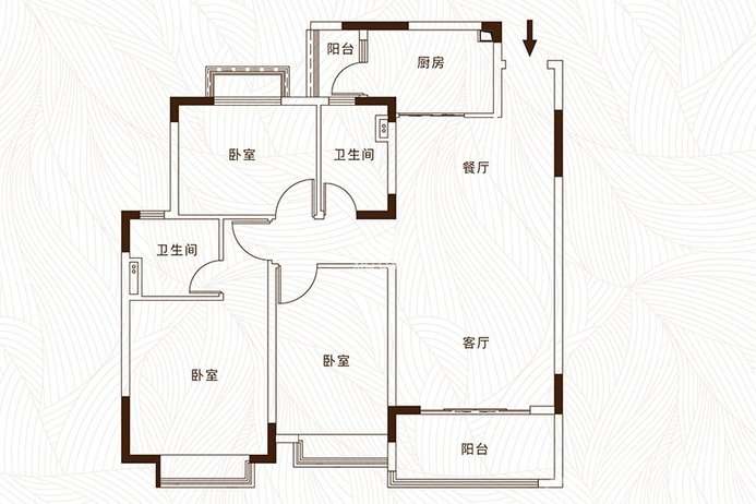 广茂园二期 3室2厅2卫 42.0万 广茂园二期 3室2厅2卫 42.0万户型图