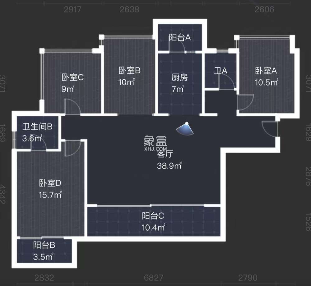 翡翠公园（北大资源）  4室2厅2卫   71.00万