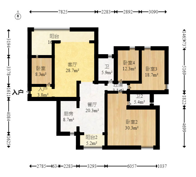 岳麓壹号  4室2厅2卫   220.00万