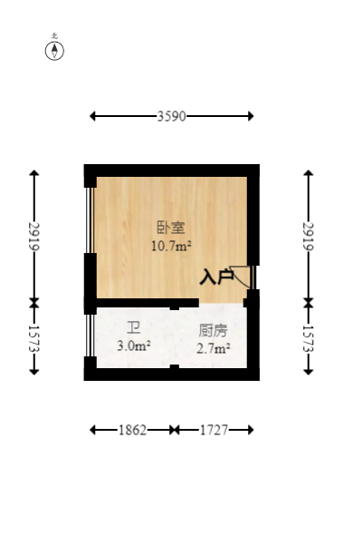 天麓尚层  3室2厅2卫   85.00万室内图1