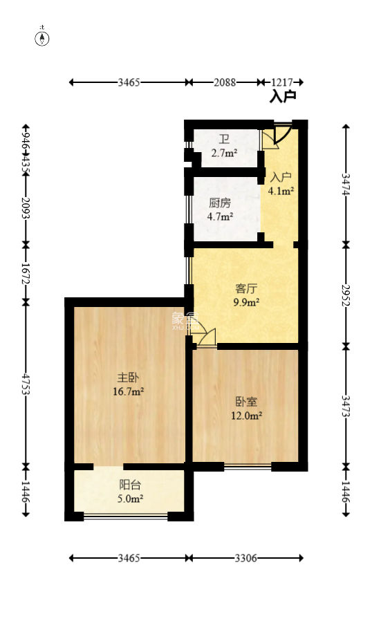 建湘中路机电宿舍  2室1厅1卫   65.00万
