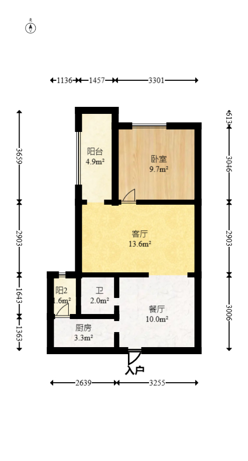 金领家族 1室1厅1卫 37.0万 金领家族 1室1厅1卫 37.0万户型图