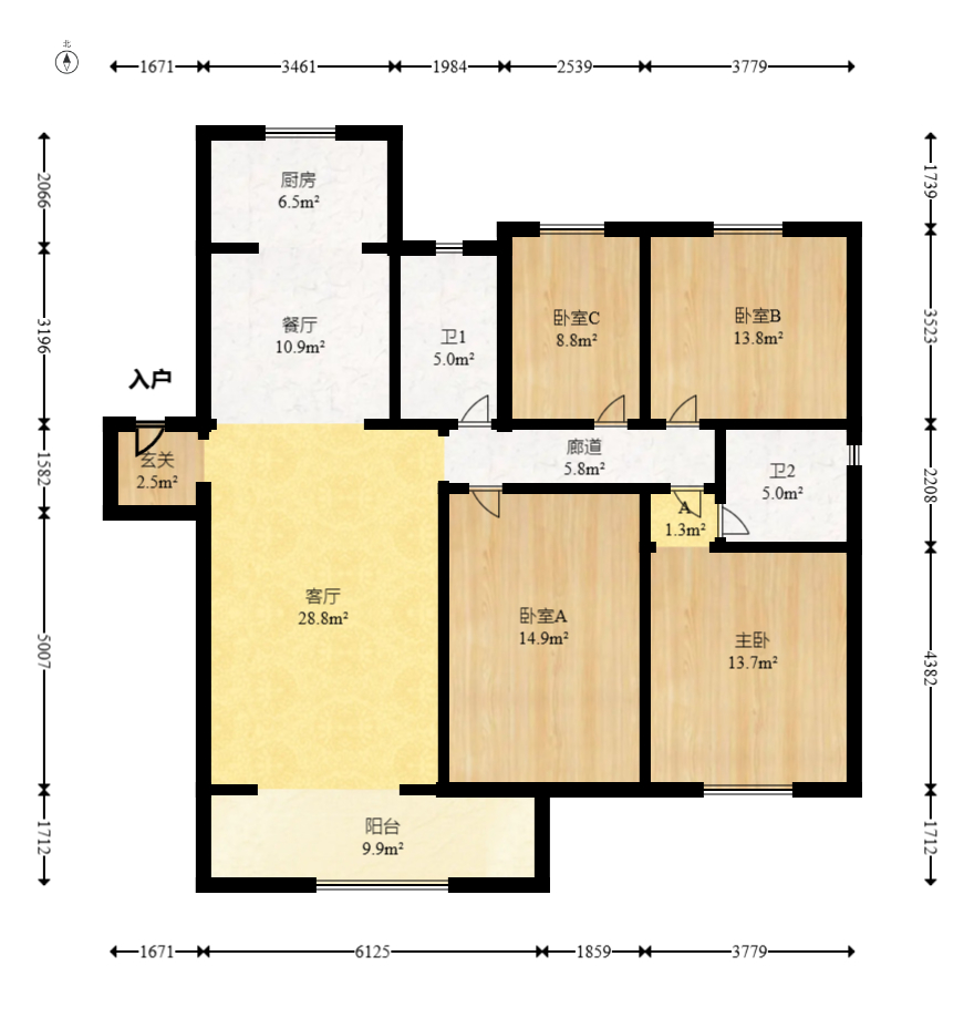 中国铁建京师璟台  4室2厅2卫    228.0万 中国铁建京师璟台  4室2厅2卫    228.0万户型图