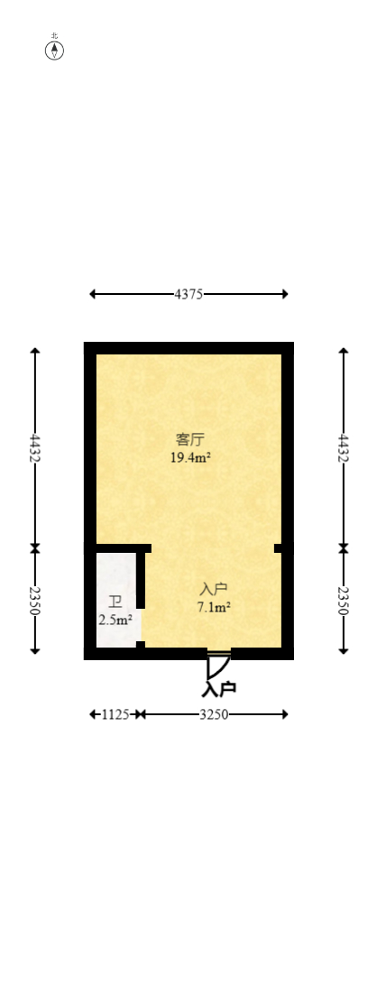 星大峰汇商务楼 1室1厅1卫 29.0万 星大峰汇商务楼 1室1厅1卫 29.0万户型图