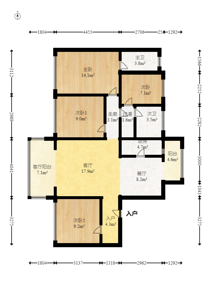 碧桂园剑桥郡  4室2厅2卫    299.0万 碧桂园剑桥郡  4室2厅2卫    299.0万户型图