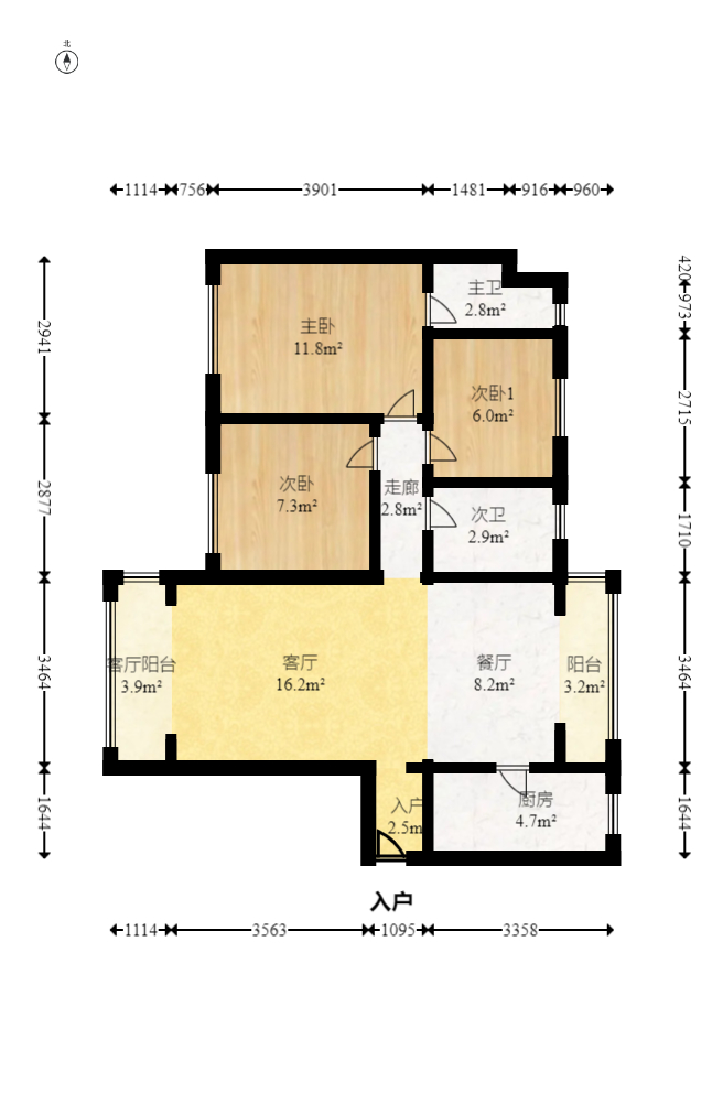 碧桂园一、二期(中央首府) 3室2厅2卫 148.0万 碧桂园一、二期(中央首府) 3室2厅2卫 148.0万户型图