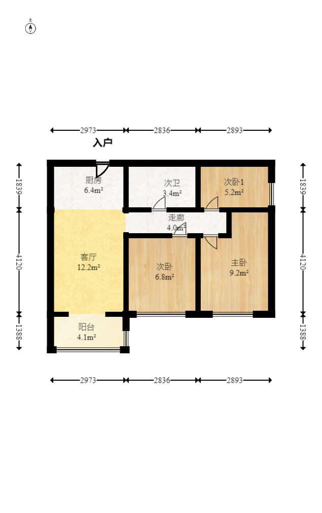 碧桂园一、二期(中央首府) 3室1厅1卫 98.9万 碧桂园一、二期(中央首府) 3室1厅1卫 98.9万户型图