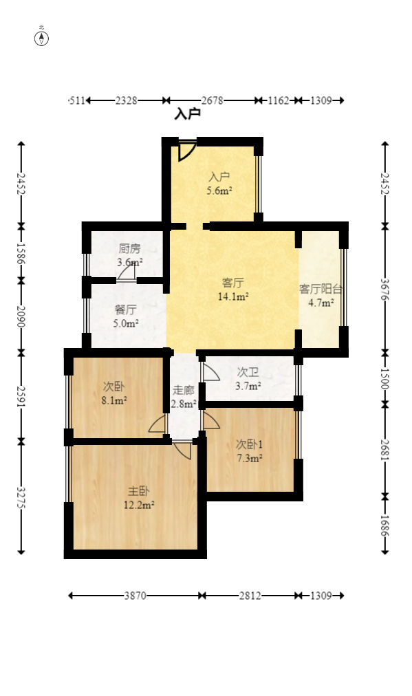 山海苑  2室2厅1卫    138.0万 山海苑  2室2厅1卫    138.0万户型图