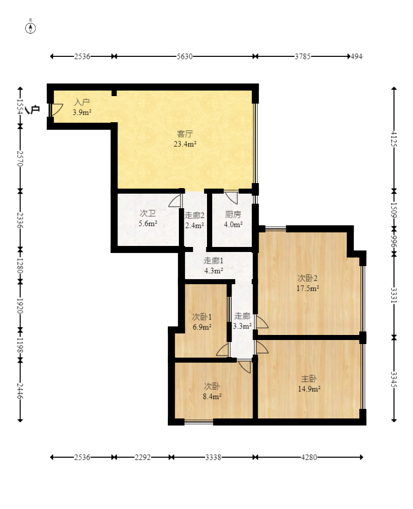 新景立大厦 4室2厅1卫 126.0万 新景立大厦 4室2厅1卫 126.0万户型图