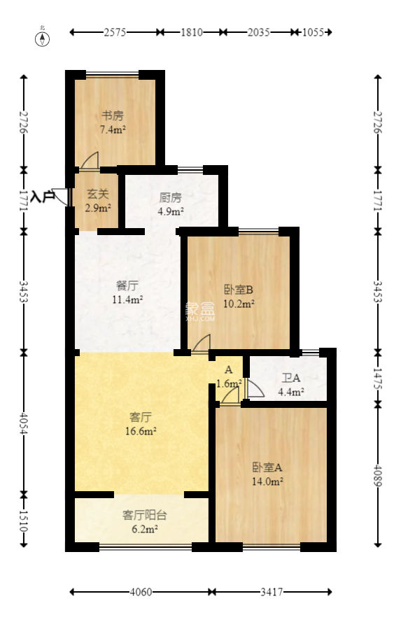 旭辉藏郡（藏郡、旭湘华府)  3室2厅1卫    238.0万