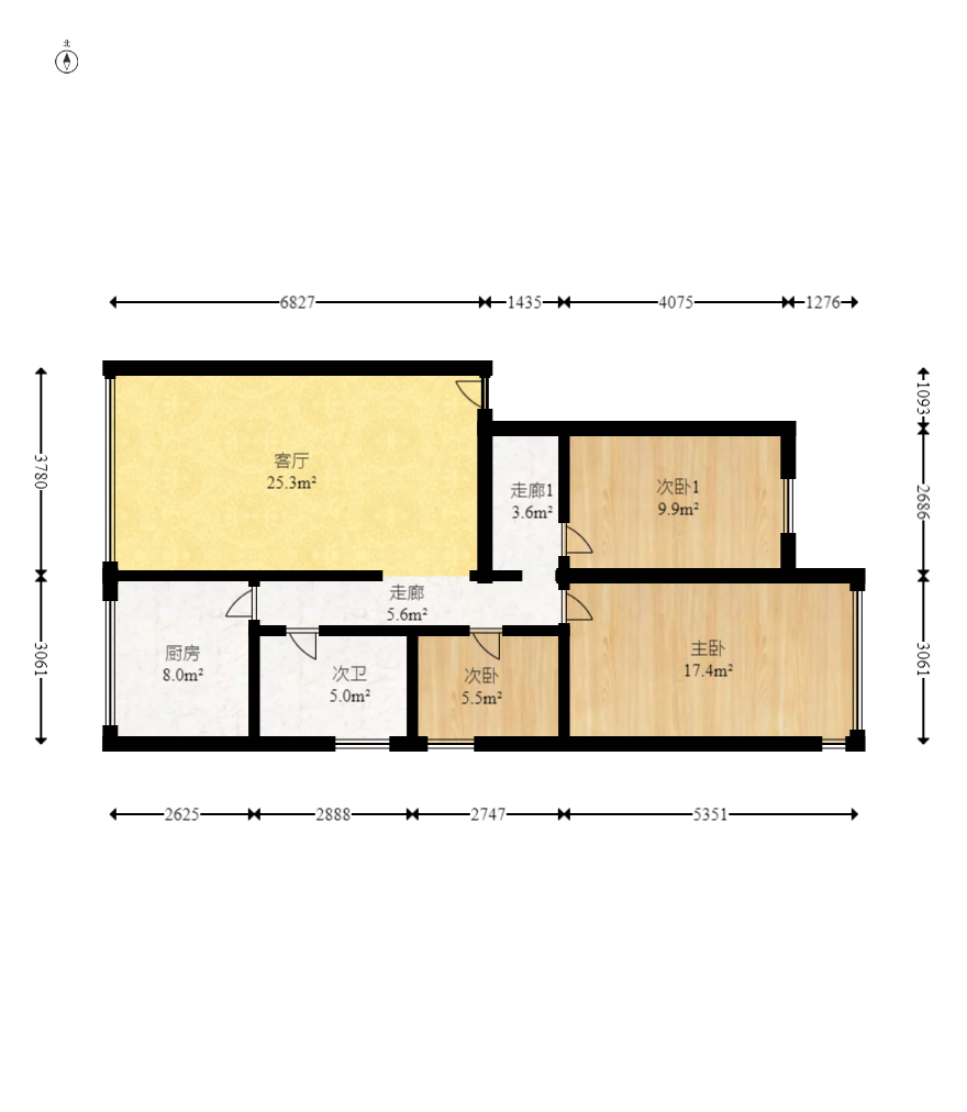 富南公寓 2室2厅1卫 93.0万 富南公寓 2室2厅1卫 93.0万户型图