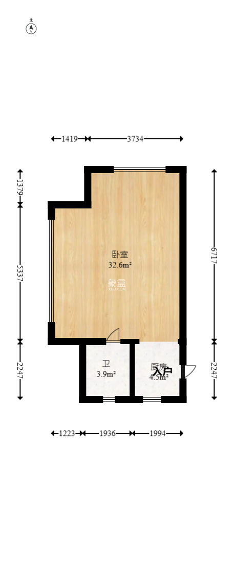 豪菲斯國際公寓（繽紛一季）  1室1廳1衛(wèi)   33.80萬