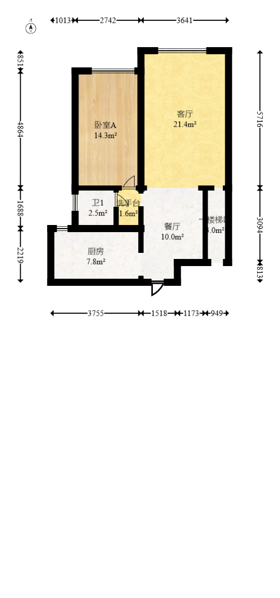 邦盛水岸御园  4室2厅2卫   115.00万室内图1