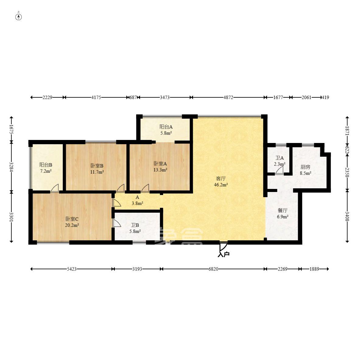 湖南省石油总公司宿舍 3室2厅2卫 3600.0元/月 湖南省石油总公司宿舍 3室2厅2卫 3600.0元/月室内图