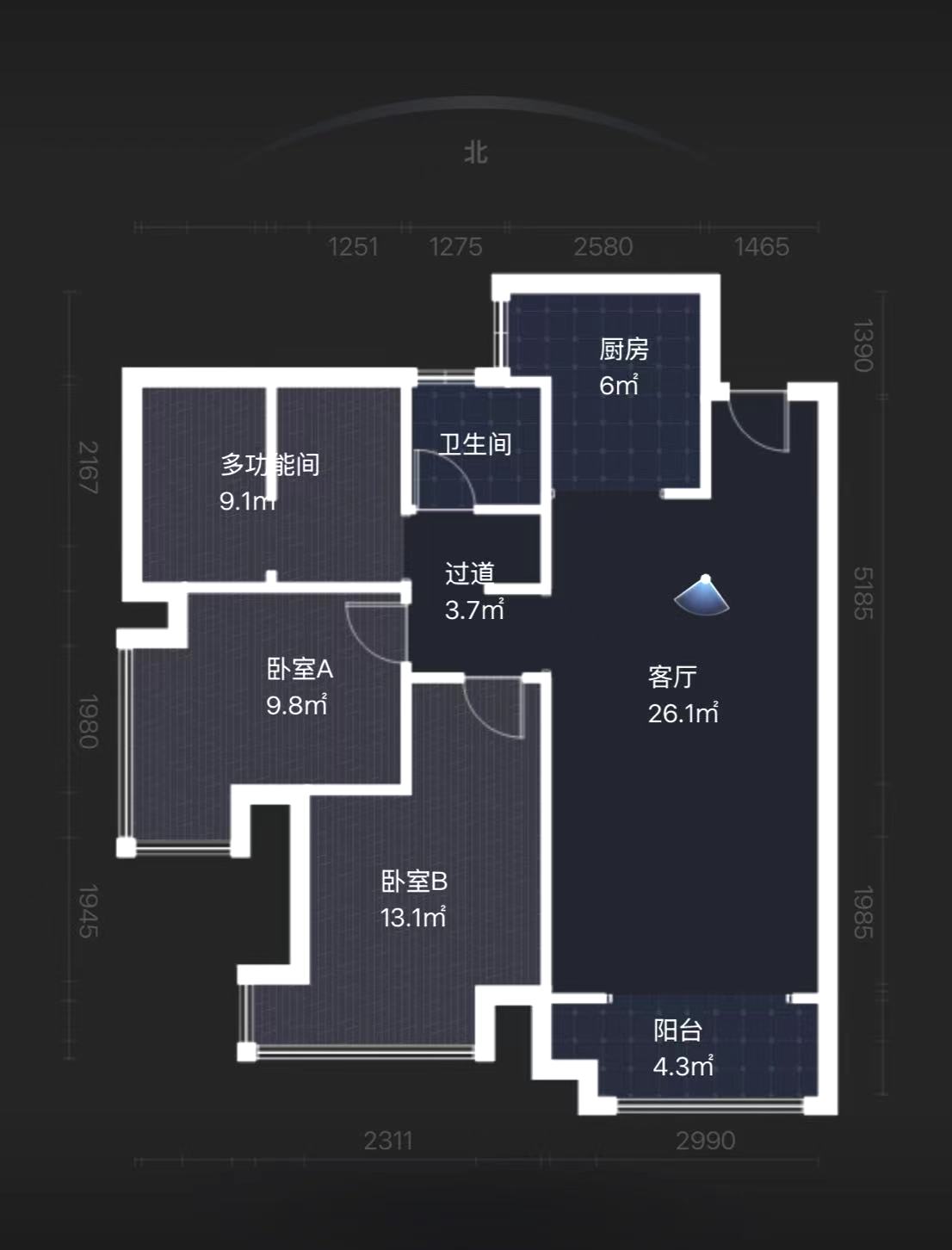 金轮津桥华府 3室2厅1卫 49.8万 金轮津桥华府 3室2厅1卫 49.8万室内图