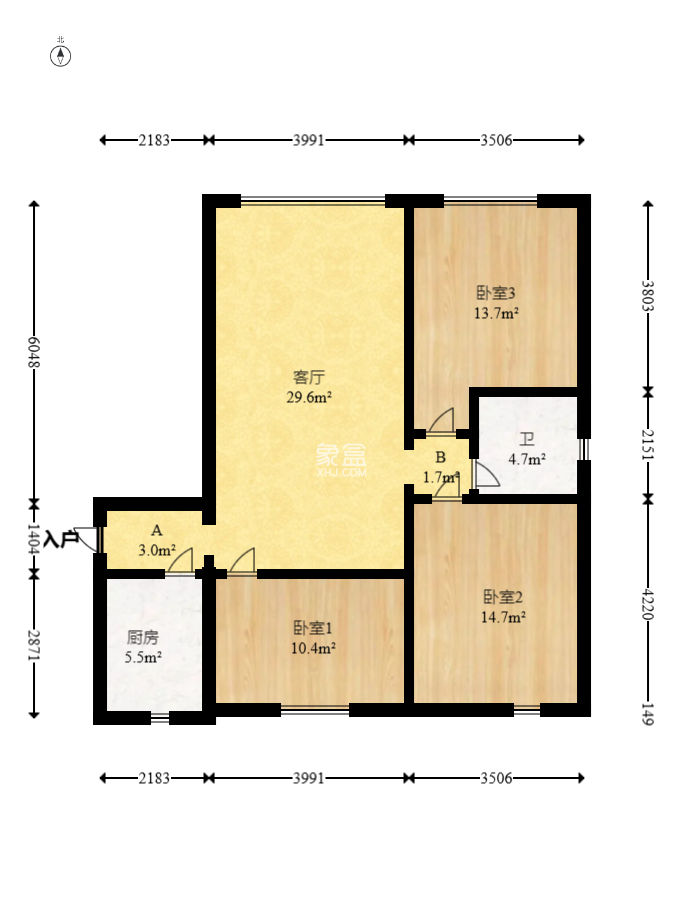 和庄  3室1厅1卫   92.00万