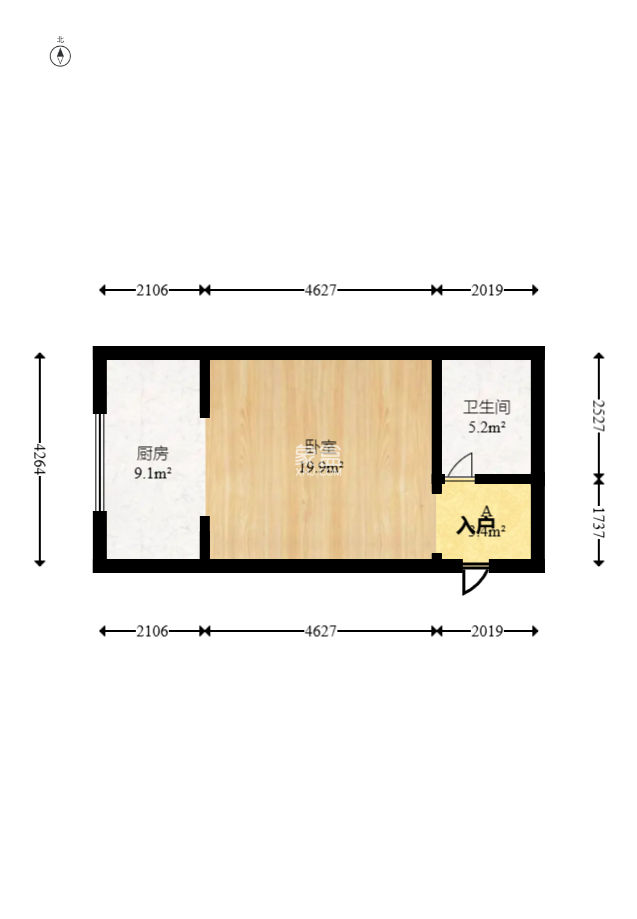 怡海星城  1室1廳1衛(wèi)   20.00萬