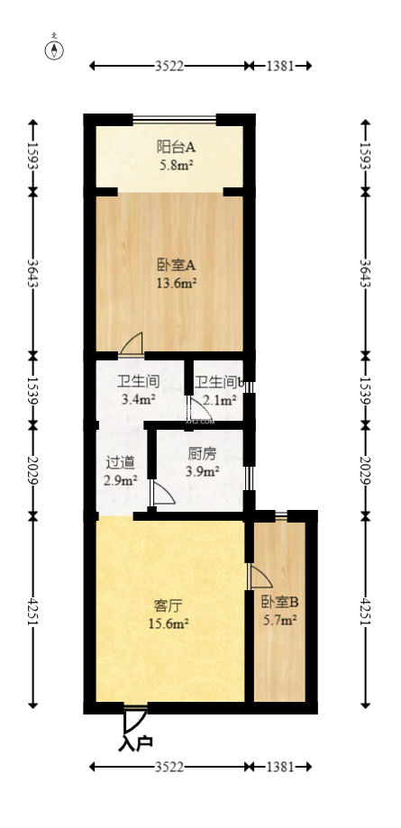 宏泽佳园  1室0厅0卫   75.00万