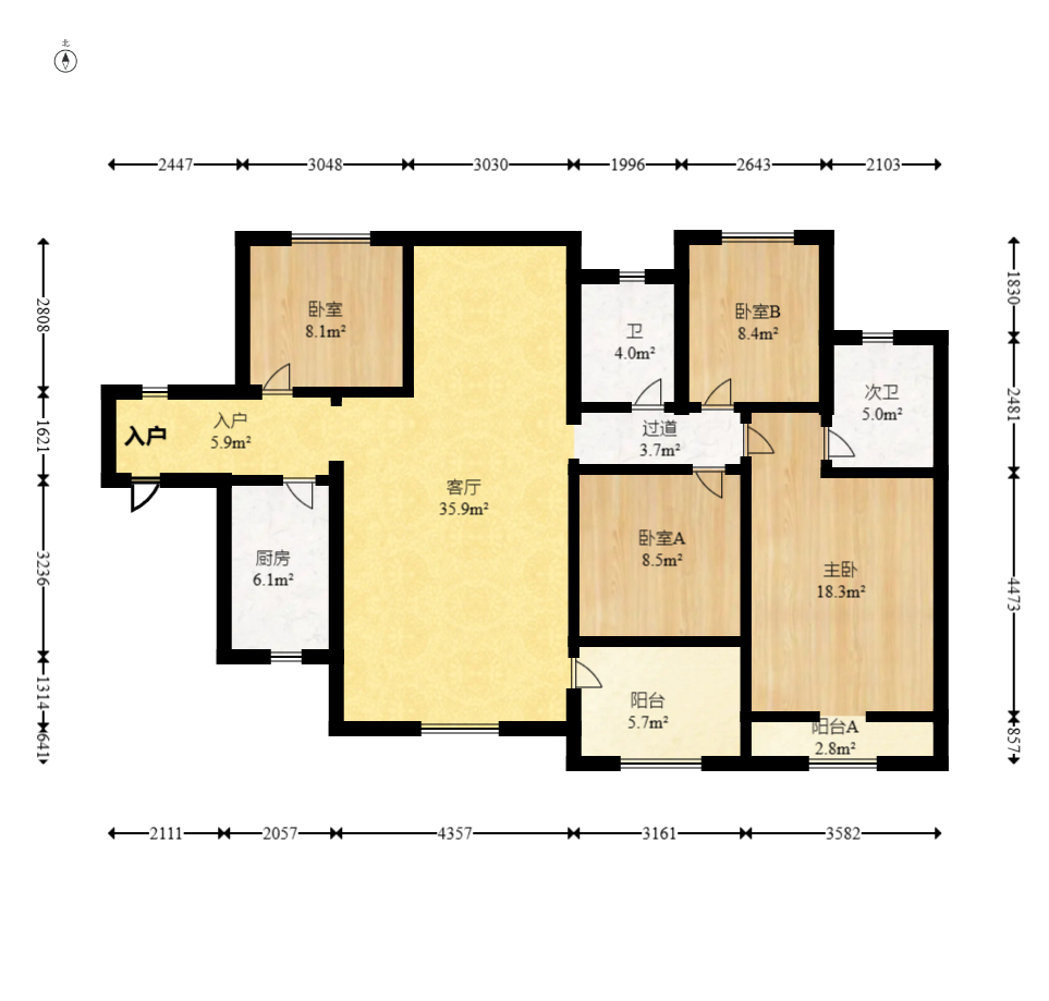星湖湾二期高层  4室2厅2卫    111.8万 星湖湾二期高层  4室2厅2卫    111.8万户型图