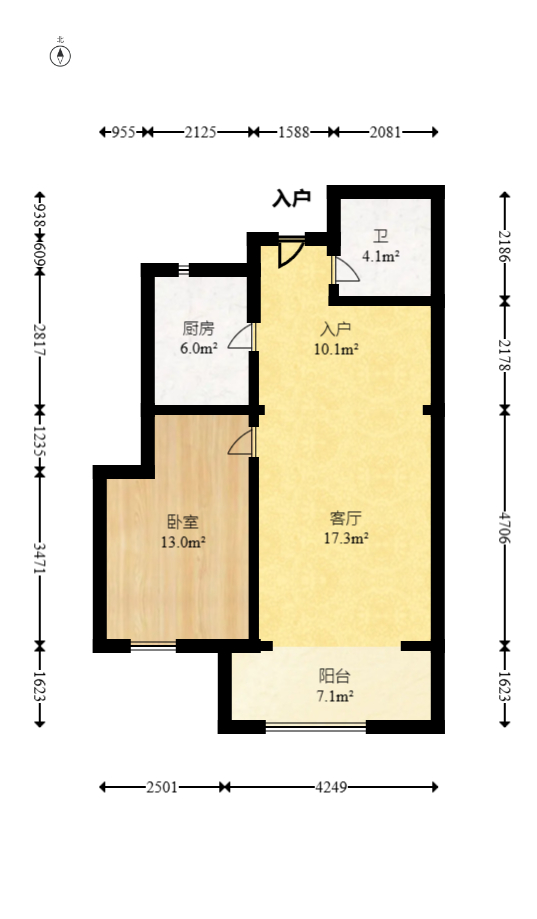 金辉优步星樾  1室1厅1卫    58.0万 金辉优步星樾  1室1厅1卫    58.0万户型图