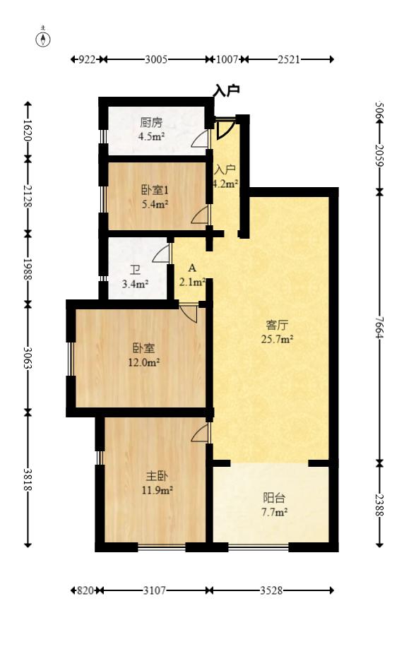 保利香槟国际  3室2厅1卫    68.0万 保利香槟国际  3室2厅1卫    68.0万户型图
