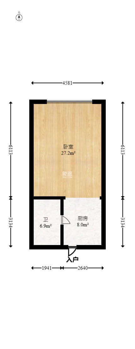 御溪国际  1室1厅1卫   33.80万