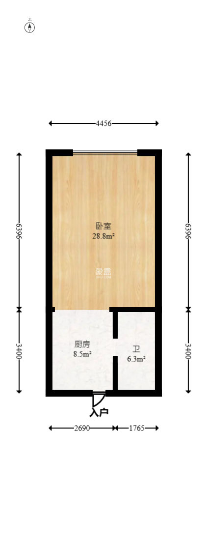 御溪国际  1室1厅1卫   33.80万