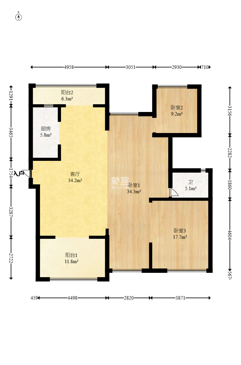 中交建发松雅院  4室2厅2卫    149.8万