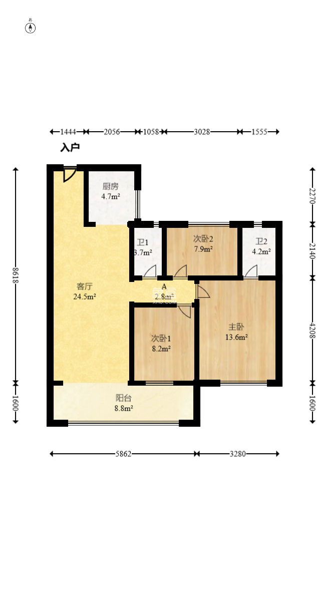 兴进珺府  3室2厅2卫    90.9万