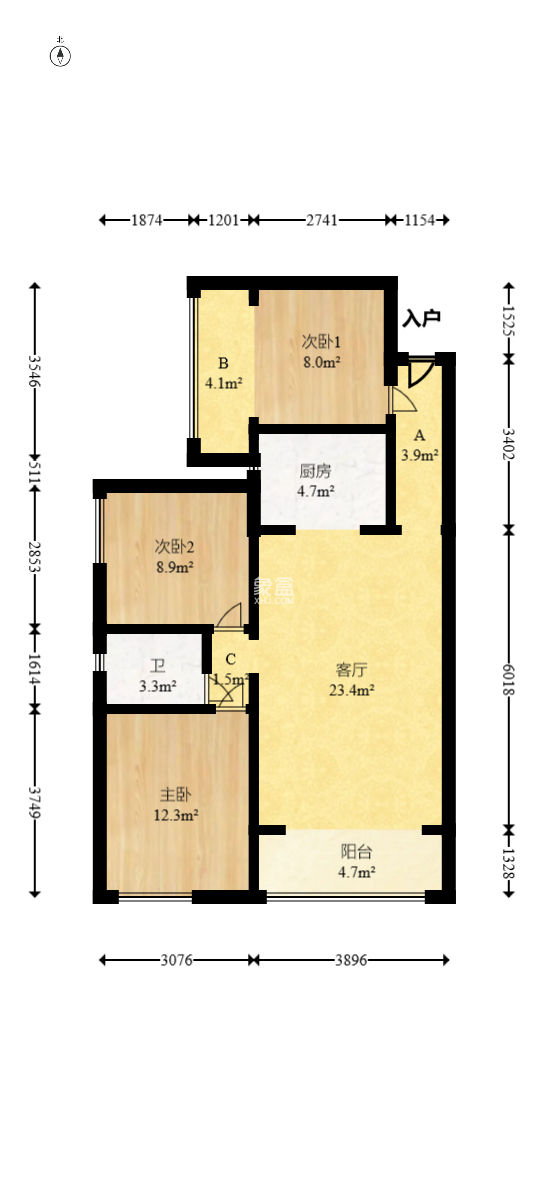 松雅湖壹号  3室2厅1卫    78.8万 松雅湖壹号  3室2厅1卫    78.8万