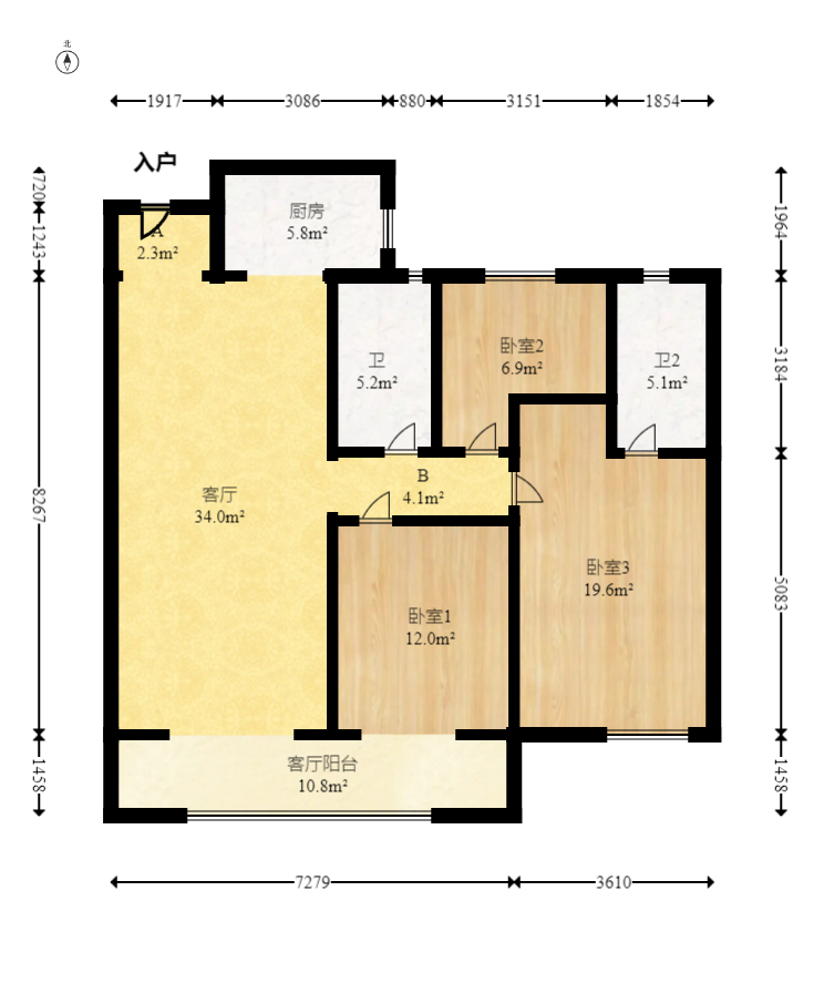 中建钰和城  1室0厅0卫   142.00万室内图1