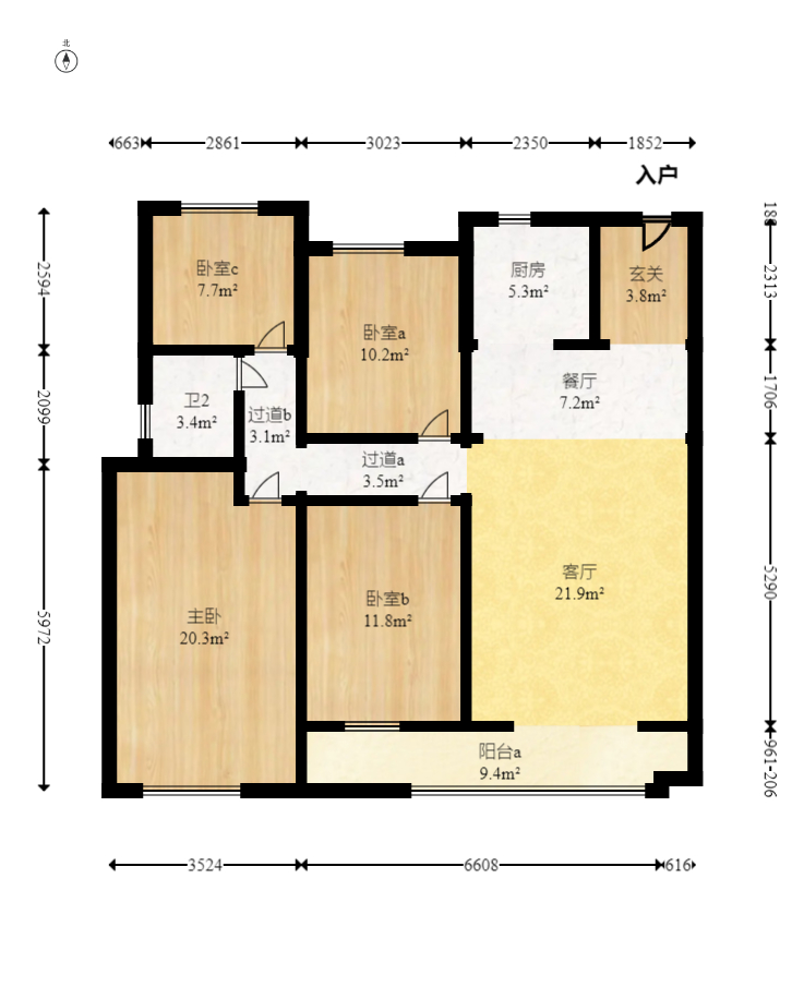 湾田望江府  4室2厅1卫    75.0万 湾田望江府  4室2厅1卫    75.0万户型图