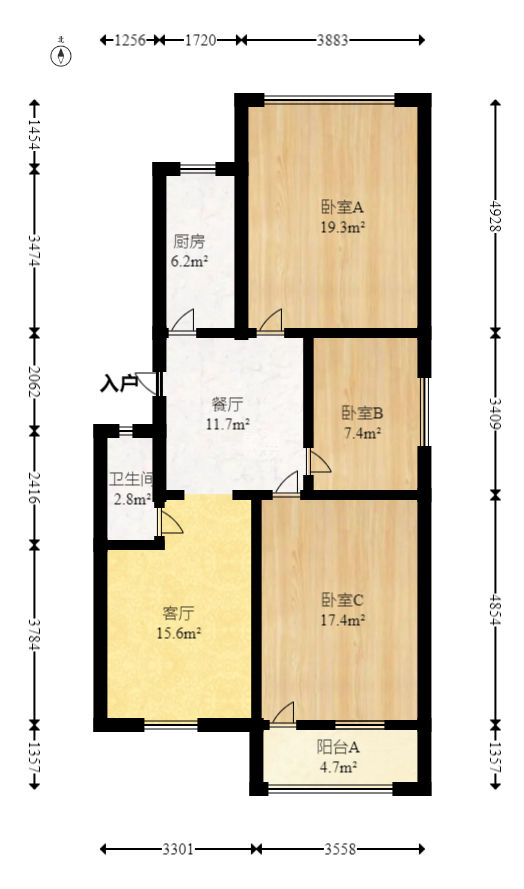 省交通科学研究院  3室2厅1卫   68.00万