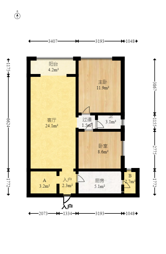 新长海广场  2室2厅1卫    35.8万 新长海广场  2室2厅1卫    35.8万户型图