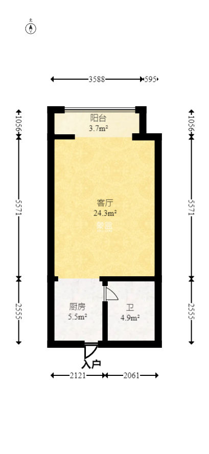 时代星城  1室1厅1卫   19.80万