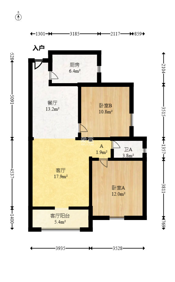 钰龙天下一期  2室2厅1卫   238.00万
