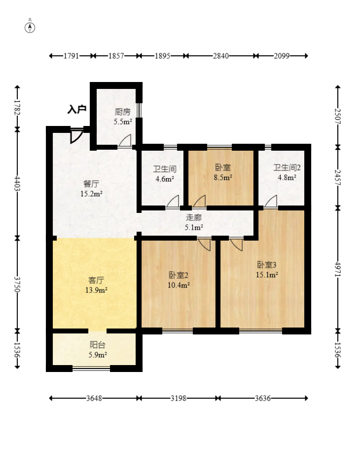 新力菩悦星都汇  1室0厅0卫   115.00万室内图1