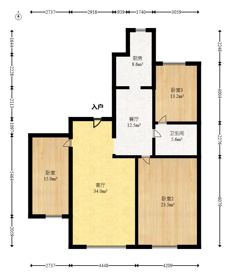 中房瑞致国际  3室2厅2卫    110.0万 中房瑞致国际  3室2厅2卫    110.0万户型图
