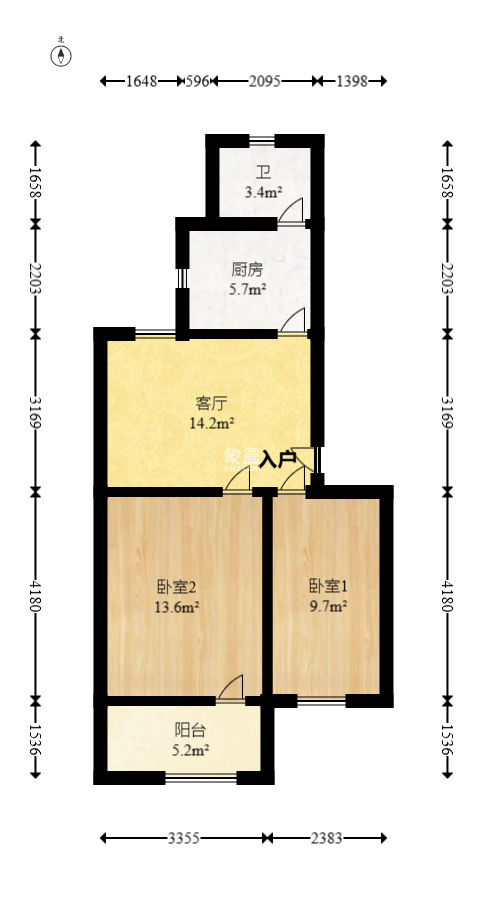散热器厂宿舍  2室1厅1卫   35.00万