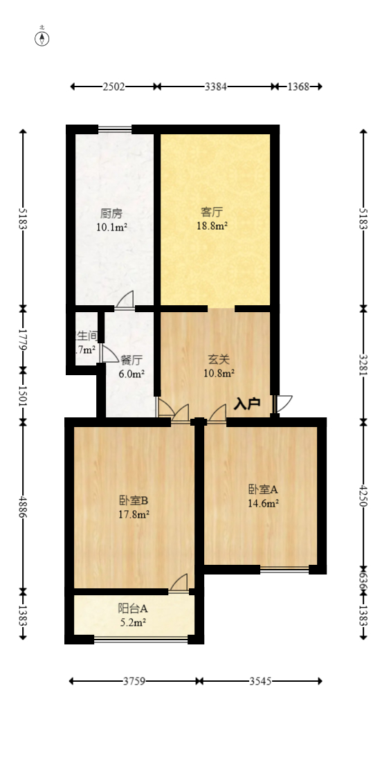 湘农桥社区  2室2厅1卫    60.0万 湘农桥社区  2室2厅1卫    60.0万户型图
