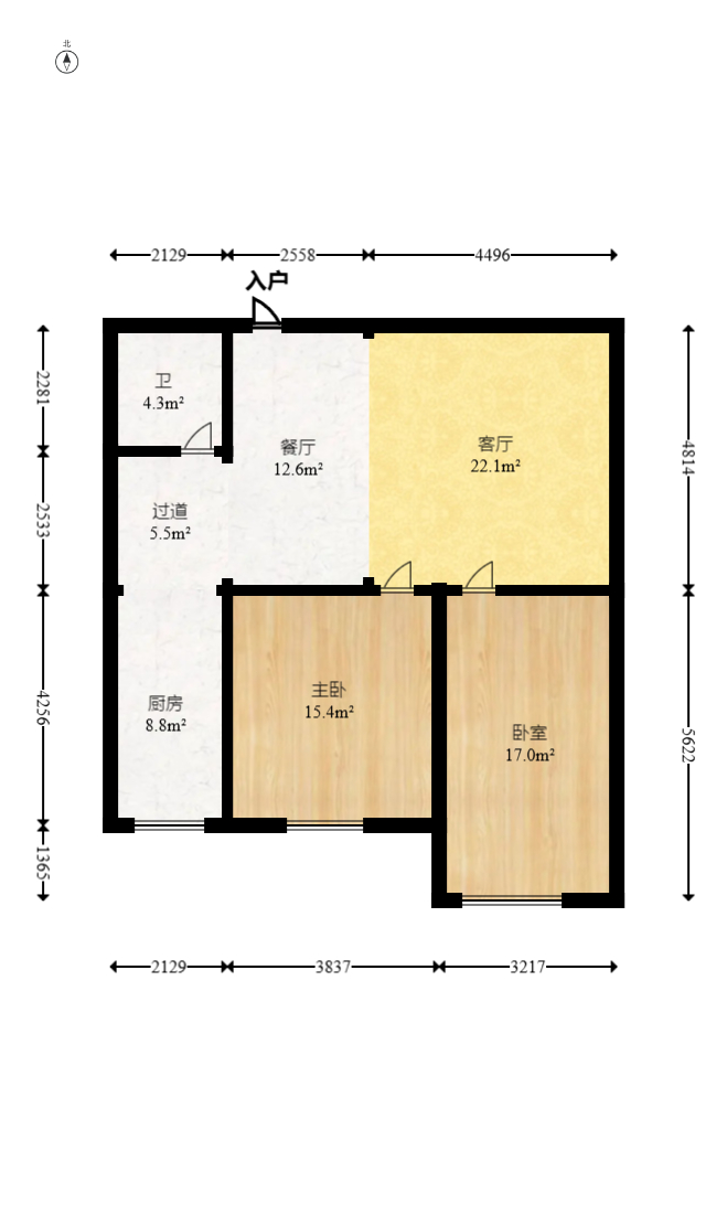 湘楚家园 2室2厅1卫 48.8万 湘楚家园 2室2厅1卫 48.8万户型图