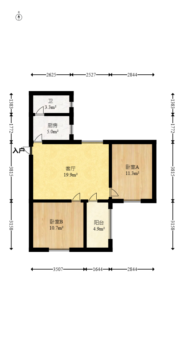 富雅坪社区（红墙巷）  2室1厅1卫   38.00万室内图1