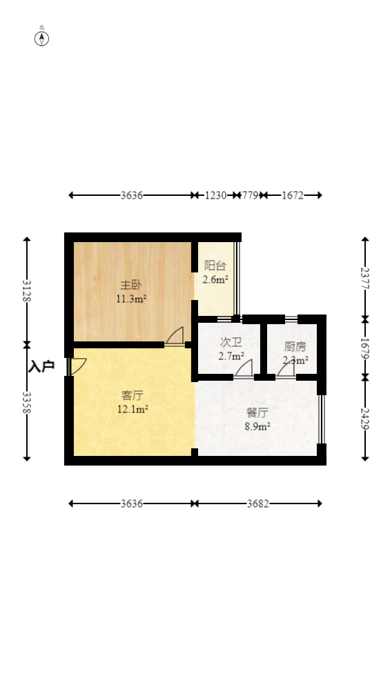 海口监狱宿舍(海榆中线)  3室2厅1卫    76.0万 海口监狱宿舍(海榆中线)  3室2厅1卫    76.0万户型图