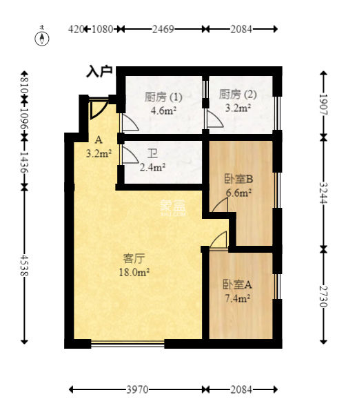 谋房博客(博客天街)  2室1厅1卫   62.80万